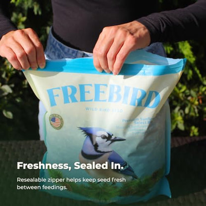 Freebird Premium Sunflower & Safflower Bird Seed for Outdoor Feeders - 6 lb