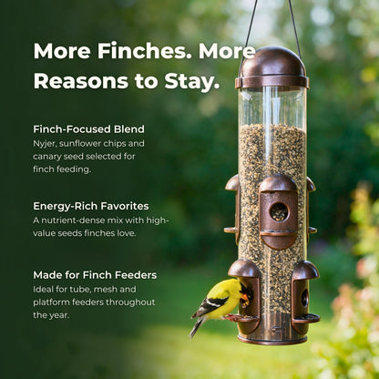 Freebird Finch Bird Seed Blend with Nyjer, Canary & Sunflower Chips - 6 lb