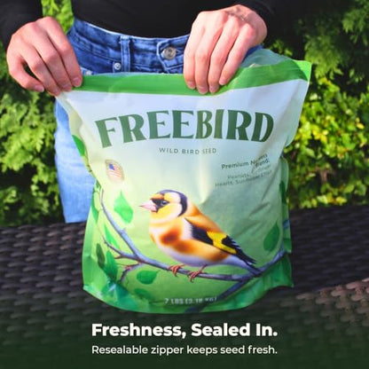 Freebird Premium No Mess Bird Seed for Outdoor Feeders - 7 lb